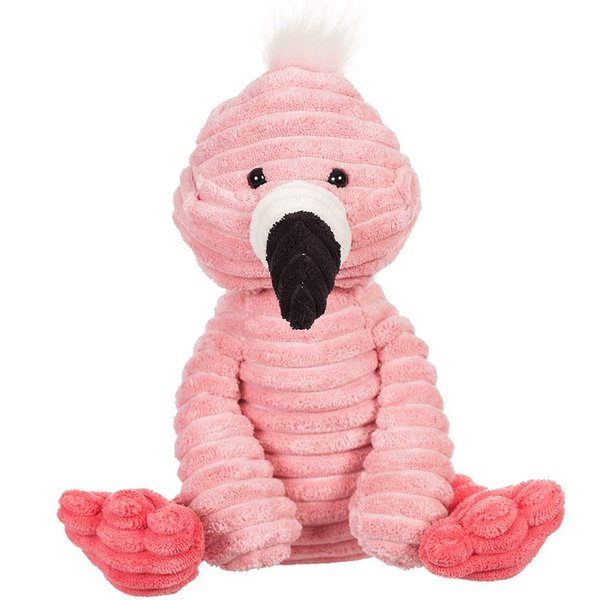 Apricot Lamb Toys Plush Corduroy Flamingo Stuffed Animal Soft Cuddly Perfect for Child (Corduroy Flamingo 8.5 Inches)