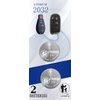 (2 Pack) CR2032 Remote Key Fob Battery Replacement for Jeep Dodge Chrysler Key fob Prox fits 2008-2022 Case Shell 300 Challenger Dart Durango Grand Caravan Journey RAM Cherokee Routan Town