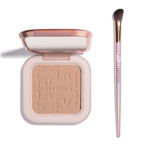 Serseul Face Contour Palette Face Sculpting Contouring Palette Powder Bronzer Makeup Palette with brush - Highly Pigmented Contour Powder For Contouring
