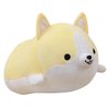 Levenkeness Corgi Dog Plush Pillow, Soft Cute Shiba Inu Akita Stuffed Animals Toy Gifts (Yellow, 11.8 in)