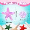 Amabro 6PCS Shell Starfish Hair Clip Set Glitter Pearls Shell Hair Clips Multicolor Head Pieces Bobby Pins Accessories for Women and Girls