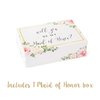 Bridesmaid Proposal Box Set {6 Pack} 1 Maid of Honor Proposal Box and 5 Will You be My Bridesmaid Boxes I Floral Bridesmaid Box for Bridesmaid Gifts