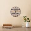 Funny Wood Wall Clock Lake is Happy Place Easy to Use Rustic Round Wooden Clock Easy to Read Stylish Wall Wood Clock Countryside Wall Hanging Art for Lake House Dining Room Study Decor
