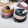 Tyfthui 6 Pcs Pearl Headbands for Women, Wide Headbands Knotted Headbands for Women, Headbands for Women Hair, Women Headbands Fashion Turban Headbands Hair Hoops Hair Accessories for Women and Girls