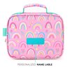 mibasies Kids Lunch Box for Girls and Boys, Insulated and Reusable Lunch Bag, Pink Rainbow