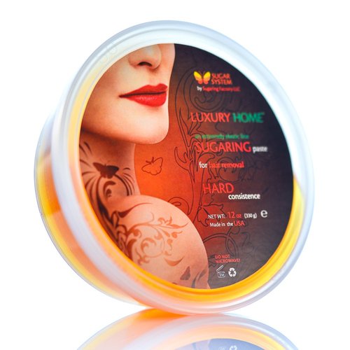 Sugaring Paste Hair Removal – Hard Sugar Wax Luxury Home for Body & Brazilian Bikini Sugaring – Sugar Paste Made in USA, Organic Sugar Depilation, 12 oz – Sugar Waxing Kit for Women and Men