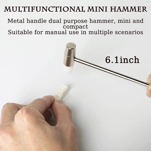 ENHANA Micro Building Blocks Separator Tool,Kit Brick Tools Tech Mini Blocks Tool Set Including 1 Multi-Functional Hammer，1 Blocks Tweezers 5 Brick Separator Compatible with Lego