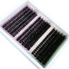 15 Rows Fluffy Cluster Lashes 60D+80D+100D Natural Thick Eyelash Clusters DD Curl Individual Lashes DIY Eyelashes Extension (15Rows60D80D100D)