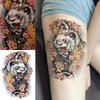 Oottati 6 Sheets Arm Fake Waterproof Temporary Tattoos Stickers Colorful Japanese Prajna Tiger Panda Lotus Koi Carp Samurai
