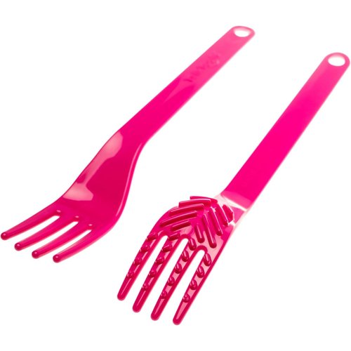 TalkTools® Magenta Fork™ - Provides oral awareness during feeding | Encourages lip closure | Increases sensory awareness | FDA compliant, Latex, Lead, BPA, and Phthalates free (Bumpy)