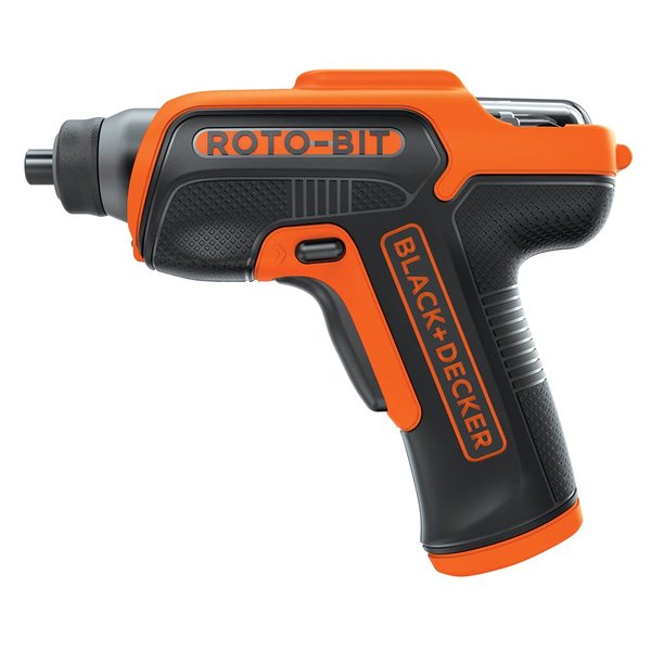 BLACK+DECKER 4V MAX Electric Screwdriver, Cordless, 180 RPM, 8 Bits With Built-In, Storage Compartment, Batteries Included (BDCS50C)