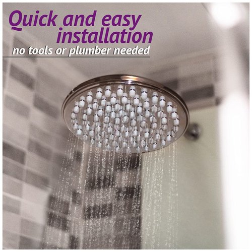 ShowerMe Rain Showerhead – Energy Efficient High Pressure Water Flow – Easy Installation Luxurious Shower Head (Bronzed Nickel)