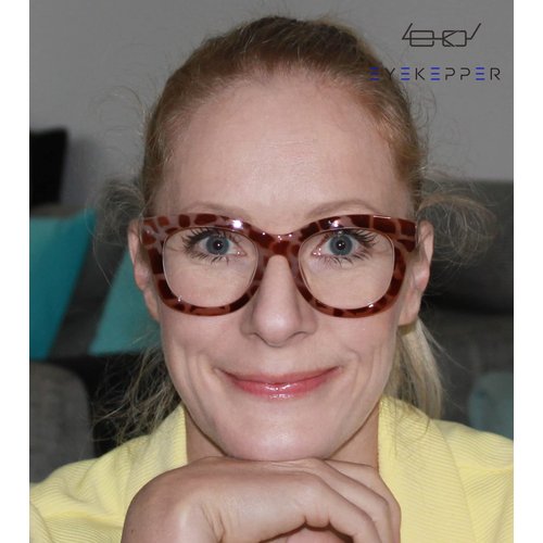 Eyekepper Oversized Reading Glasses - Retro Readers for Women Reading - Transparent Frame +2.00