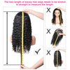 250% Density 13x6 HD Transparent Deep Wave Lace Front Wigs Human Hair for Women Glueless Deep Curly Lace Frontal Wigs Brazilian Virgin Human Hair Wigs Pre Plucked with Baby Hair (Natural Color,22Inch)