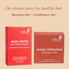 Rustic Art Amla Shikakai Organic Shampoo Bar | Methi (Fenugreek), Ginger, Mango Butter | Reduces hair fall, detangles | Sulphate & Paraben Free, Natural & Organic | 2.65 Oz