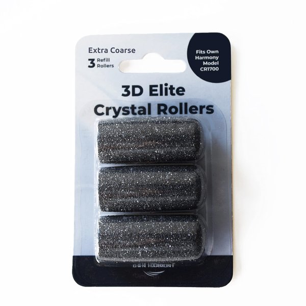 Extra Coarse Refill Rollers by Own Harmony - Best Fit for Electric Callus Remover CR1700: Professional Foot Care for Healthy Feet, Pedicure File Tools - Refills 3 Pack Replacement Roller Heads