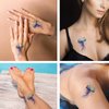 Dopetattoo 6 Sheets Temporary Tattoo for Men and Women Jellyfish Fake tattoos for Women Neck Arm Chest for Woman