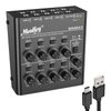 Moukey Audio Mixer Line Mixer, DC 5V, 8-Stereo Ultra, Low Noise 8-Channel for Sub-Mixing, Ideal for Small Clubs or Bars, As Guitars, Bass, Keyboards Mixer, 2022 New Version-MAMX3