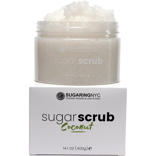 Sugaring NYC Moisturizing and Exfoliating Signature Body Scrub - Silky Smooth Skin and Ingrown Hair Prevention (Juicy Coconut)