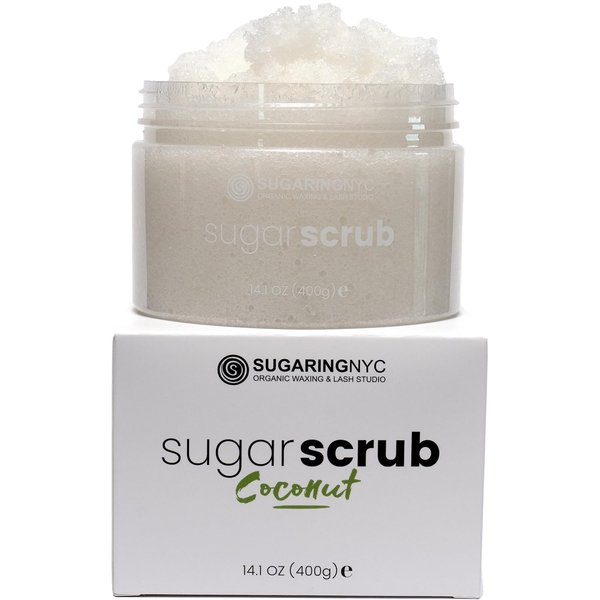 Sugaring NYC Moisturizing and Exfoliating Signature Body Scrub - Silky Smooth Skin and Ingrown Hair Prevention (Juicy Coconut)