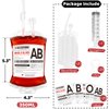 20 Pack Halloween Blood Bags, Reusable Blood Bags Pouches, 12 FL Oz Blood IV Bags Containers for Halloween Props, Halloween, Vampire, Zombie, Medical, Nurse Party Favors