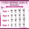 Lashes Extension Kit Lashes Clusters Individual Lashes Kit 4 Styles DIY Eyelashes Extension Kit with Lash Bond and Seal Mascara Brush Lash Applicator Eyelashes Clusters(10-16MM,132Pcs)