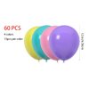 60 pcs 12 Inch Purple Teal Pink Yellow Latex Balloons Decorations, Birthday Wedding Baby Shower Party Balloons Decorations (Purple Cyan Pink Yellow)