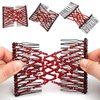 Aethland 6 Pieces Magic Hair Comb Elastic Beaded Hair Clips Women Stretchy Bride Double Slides Hairpins Combs for Women Ladies Girls DIY Hair Styling Accessories