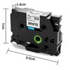 Tz Tape 18mm 0.7 Laminated White Replacement for TZe-241 TZe Ptouch Black on White Compatible with Brother P-Touch Label Maker Refills PTD400 PTD600, 3/4 Inch x 26.2 feet, 2 Pack