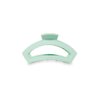 TELETIES - Tiny Open Claw Clip - Strong Grip, Bendable Teeth, Comfortable Cutout Design - Ideal for Long, Thick, Curly, or Wavy Hair - For All Hair Textures - Spring Collection - Mint