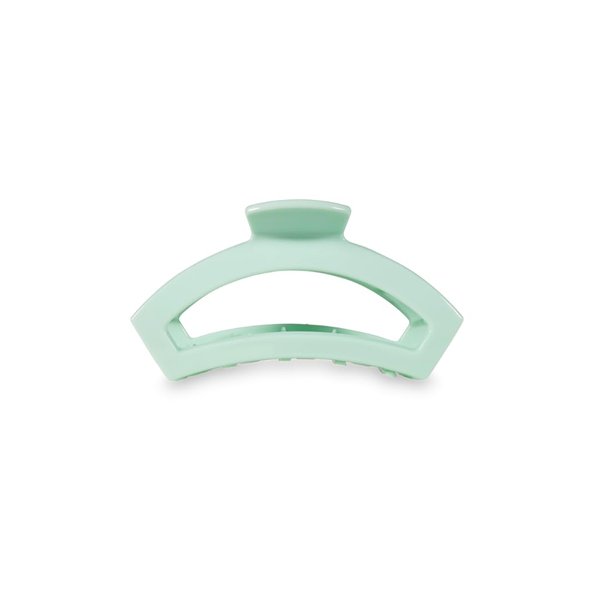 TELETIES - Tiny Open Claw Clip - Strong Grip, Bendable Teeth, Comfortable Cutout Design - Ideal for Long, Thick, Curly, or Wavy Hair - For All Hair Textures - Spring Collection - Mint