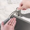 SAMODRA Soap Dispenser for Kitchen Sink, Brushed Nickel ABS Pump Head, with 17 oz PET Lotion Bottle, Refill from Top, Built-in Design