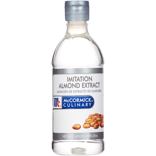 McCormick Culinary Imitation Almond Extract, 16 fl oz - One 16 Fluid Ounce Bottle of Clear Almond Extract for Baking, Best in Baked Goods, Desserts, Beverages and More