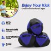 PACEARM Hacky Sack Balls Footbag, Kids Hackey Sack Ball Double-Color Hackeysacks (3-Pack)