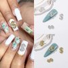 20 Pcs Money Sign Nail Charms Alloy Money Dollar Nail Art Charms with Rhinestone Gold and Silver Dollar Sign Nail Jewelry Flat Back Dollar Money Rhinestones for Nails Decoration Accessories