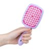 GOO GOO Wet and Dry Vented Detangling Hair Brush, Anti-static and Gentle Scalp Massage for All Hair Types, Purple Pink