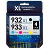 INKjetsclub Compatible Ink Cartridge Replacement for HP 933XL 932XL 933 932 XL for OfficeJet 6600 6700 7610 7612 7510 7110 6100 Printer(Black Cyan Magenta Yellow) 4 Packs