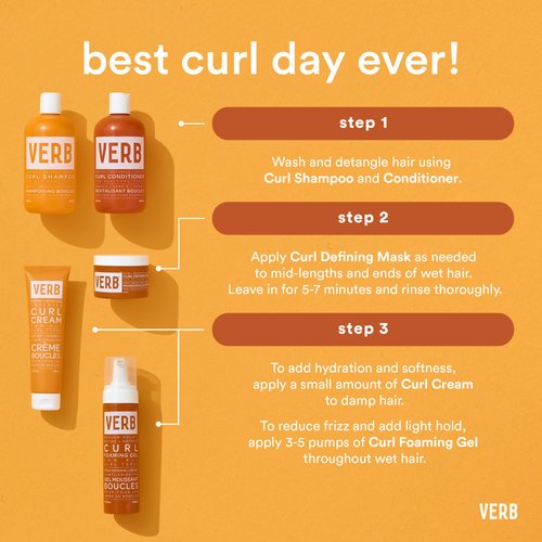 VERB Curl Conditioner - Soften, Define & Hydrate -Vegan Curl Defining Frizz Control-SunflowerCurl Complex,Jojoba and Castor Oil Hair Care Product to Deeply Nourish and Repair Damaged Hair,12 fl oz