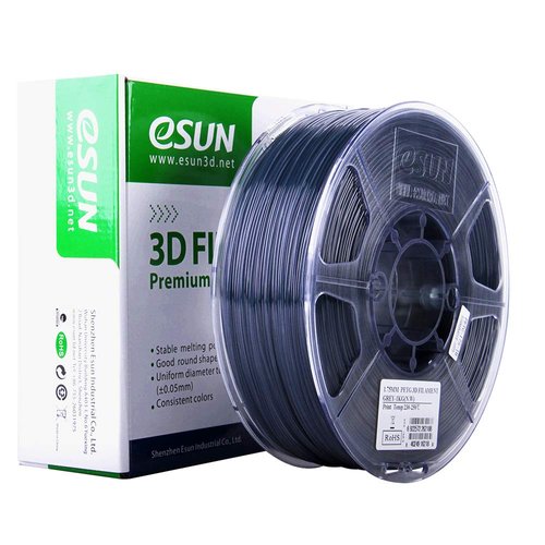 eSUN 3D 1.75mm PETG Blue Filament 1kg (2.2lb), PETG 3D Printer Filament, 1.75mm Semi-Transparent Blue
