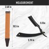 Straight Razor with Strope - Professional Straight Edge Barber Razor Premium Stainless Steel Shaver Razor with Shaving Strop for Men Home & Salon Grooming Using (NO.148)