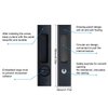 6.3" Privacy Pocket Door Lock Hardware, Sliding Barn Door Lock with Keys,Concealed Recessed Door Handle Door Lock Furniture Hardware Door Locks for Many Scenarios Bathroom, Barn,Bedroom (Black)