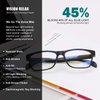ANYLUV Blue Light Blocking Glasses Women Men Black Rectangle frame Blue Light Glasses for Men Anti Eyestrain Clear Lens 2 Pack