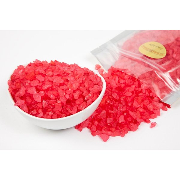 Strawberry Rock Candy Crystals (1 Pound Bag)