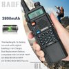 2Pack BAOFENG UV-5R Extended Battery（Upgrade） BL-5 3800mAh Rechargeable Battery with Type-C Charger Cable for Walkie Talkie UV-5R BF-F8HP UV-5RX3 RD-5R UV-5RTP UV-5R MK2 MK3X MK5 Plus Series Radio