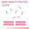 GLAMOREYELASH 500 Promade Volume Fans Loose Eyelash Extension, Handmade Individual Lashes Loose Fan 3D-16D, 0.03/0.05/0.07mm Thickness, C CC D Curl for Mink Lashes, 8-16mm Length (4D-0.07-CC, 15mm)