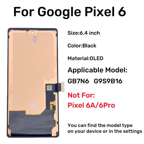 OLED Pixel 6 Screen Replacement for Google Pixel 6 LCD Screen Pantalla Touch Digitizer Display with Frame Tool Kit GB7N6 G9S9B16 Support Fingerprint