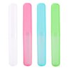 Medsuo 4pcs Plastic Toothbrush Case Travel Cover Holder Storage (Pink, Blue, Green and White)
