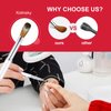 4PCS Acrylic Nail Brush Set, Size 6/8/12/16. Kolinsky Hair,Oval Crimped Pressed Shaped Acrylic Nail Brushes,Red Metal Handle Acrylic Powder Brush Set Professional Manicure For DIY Home Salon