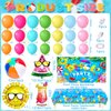 Winrayk Pool Party Decorations Summer Beach Birthday Supplies Kids Pool Balloon Arch Backdrop Tablecloth Foil Balloon, Hawaiian Luau Tropical Teen Adult Beach Swimming Pool Birthday Party Decorations