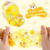 Corgi Yellow Clear Slime Kit, Big Slime Bucket with Slime Clay, 9 Packs of Add-ins, Slime Party Favors for Girls & Boys Ages 8-12, Crunchy Slime Sensory Toys, Holiday Birthday Hallowmas Gift for Kids